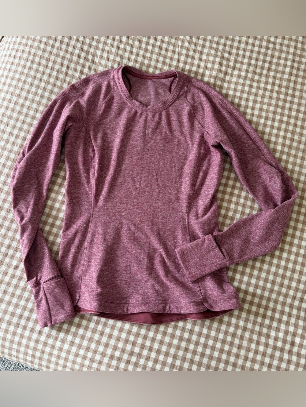 Lululemon Runderful Cold Weather Long Sleeve Running Shirt Merlot Pink